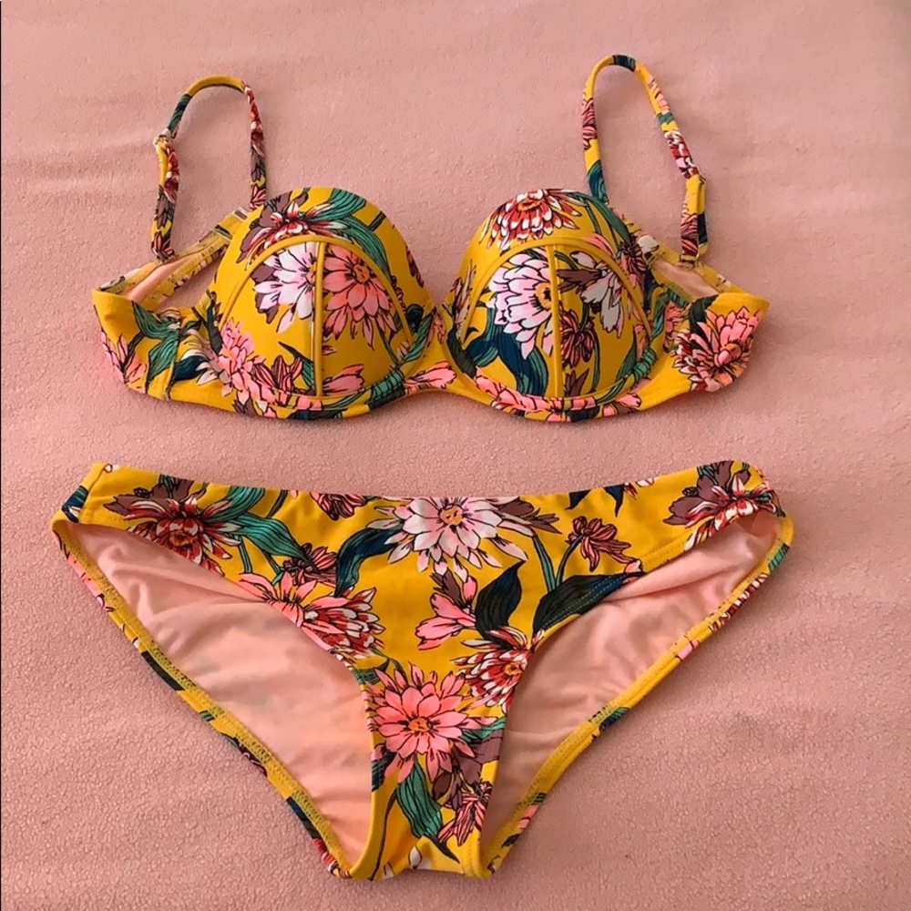 Vibrant floral bikini